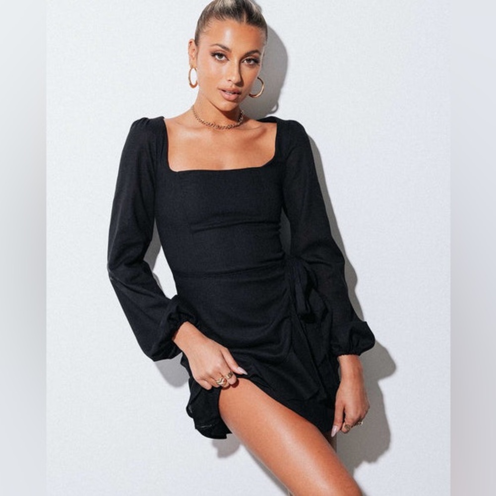 Princess Polly The Villa Mini Wrap Dress